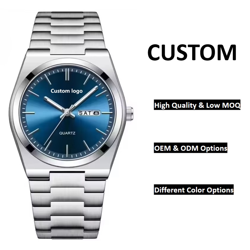 Men's Business Sport Quartz Watch with Day Date Display Wrist Watch Custom Logo Private Label OEM ODM Low MOQ