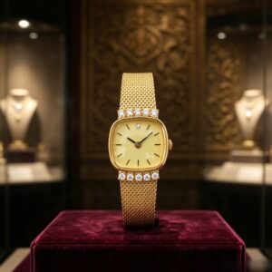 Vintage Brass Square Mesh Women Watch | Japan Quartz Fine Jewelry